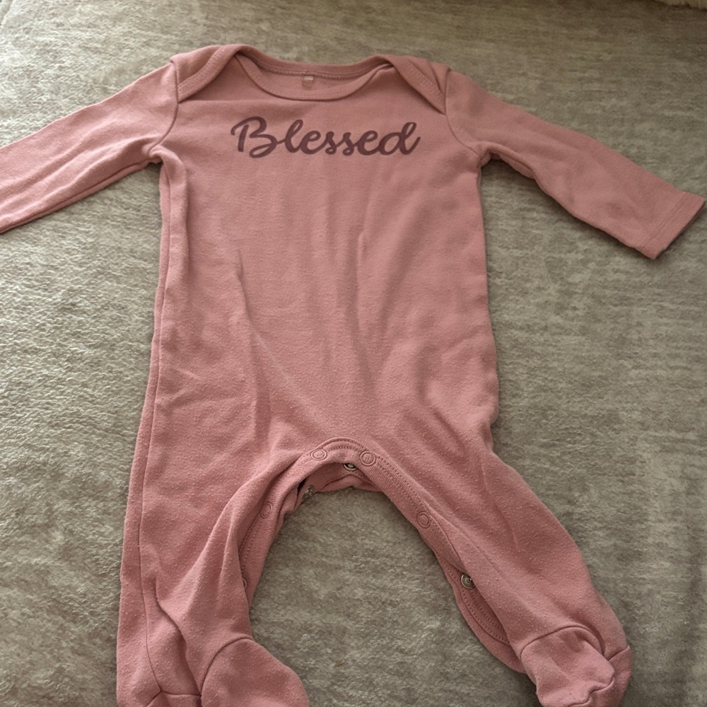 Cozy Pink 'Blessed' Kids Footie